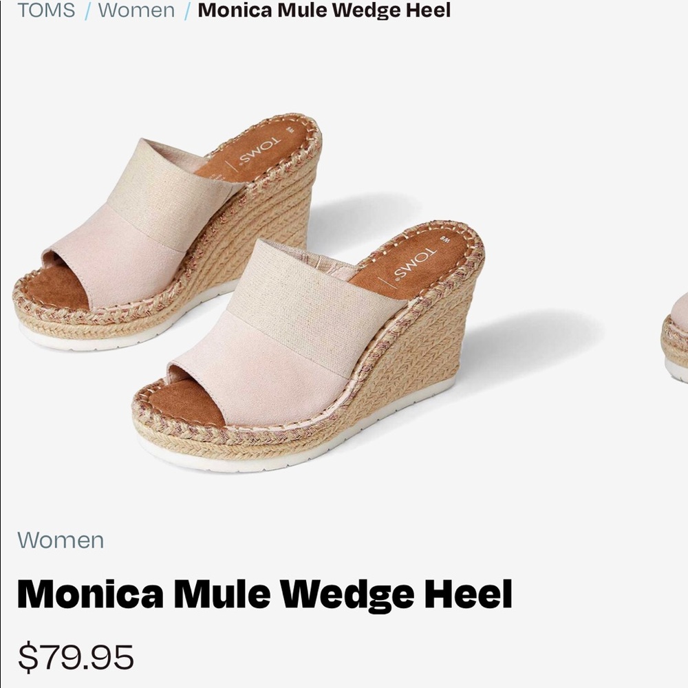 Toms Monica Mule Wedge - New